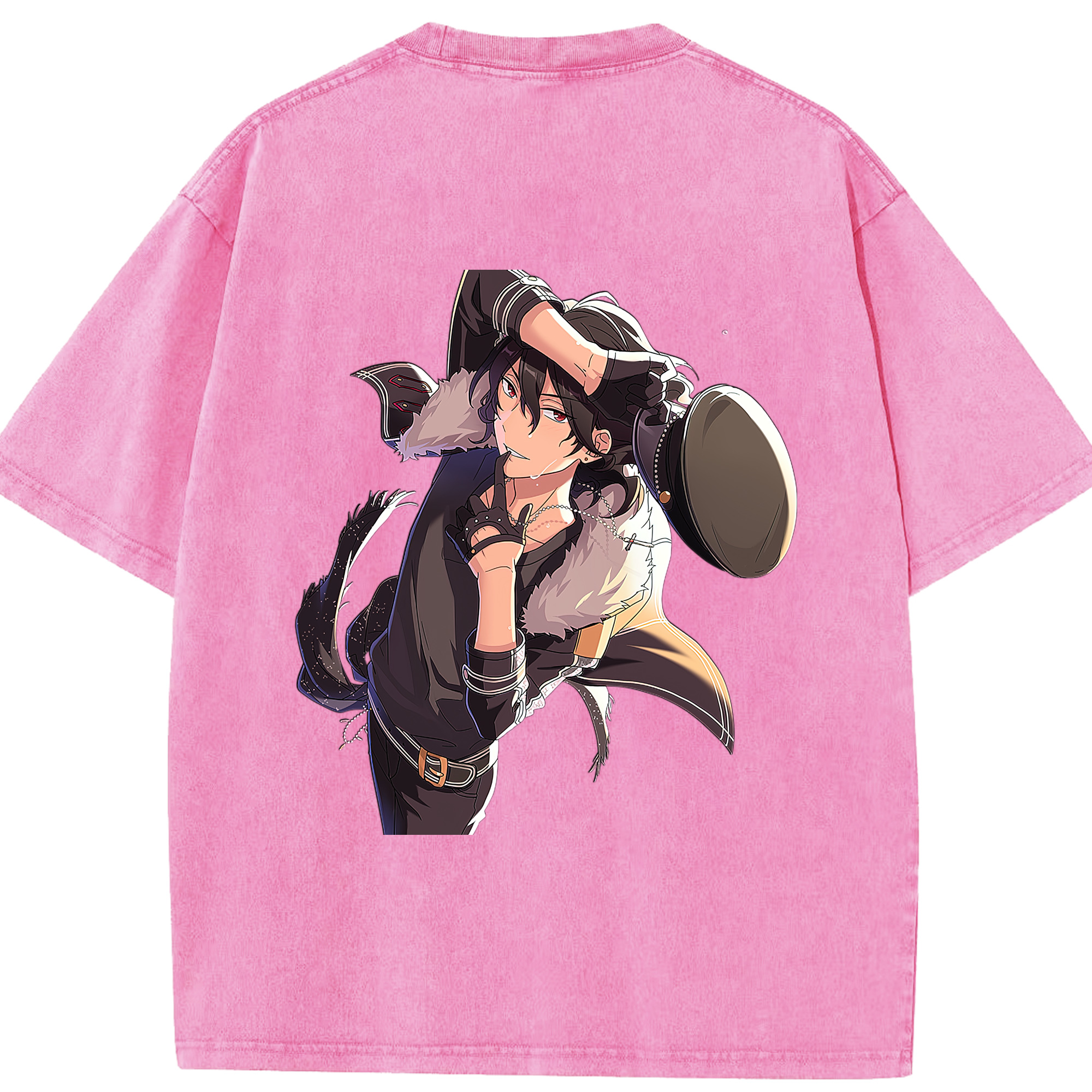 （画像用） あんさんぶるスターズ! Ensemble Stars 綿100% ヴィンテージ風 半袖Tシャツ（背面プリント）